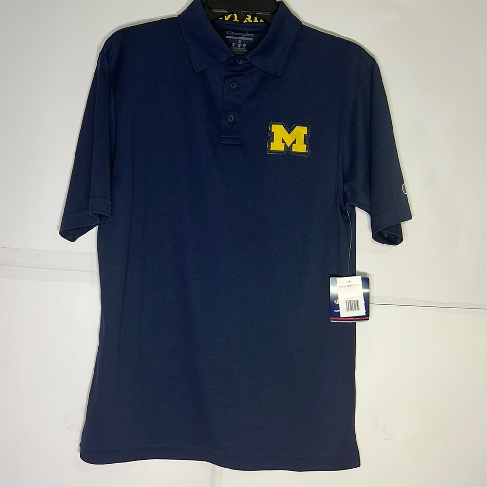 Men’s Michigan Wolverines Navy Blue Polo| Size Small